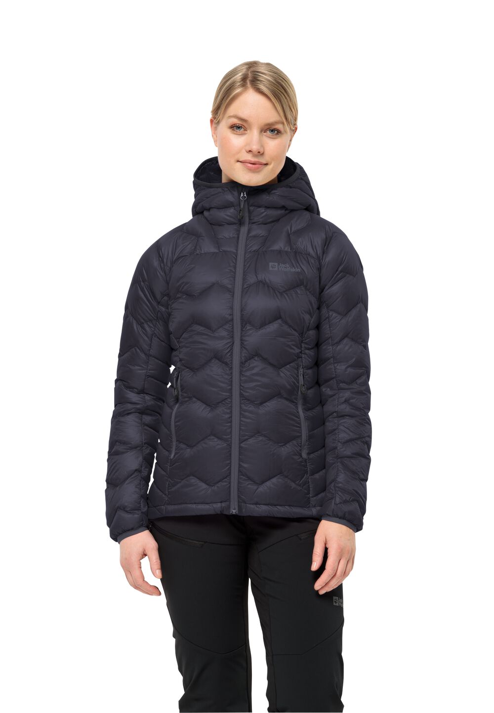 Jack Wolfskin Daunenjacke Damen Alpspitze Down Hoody Women L graphite graphite von Jack Wolfskin