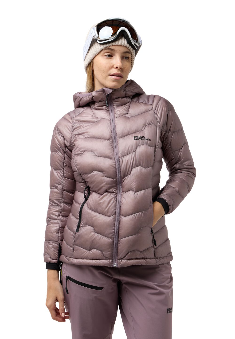 Jack Wolfskin Daunenjacke Damen Alpspitze Down Hoody Women XS wild blossom wild blossom von Jack Wolfskin