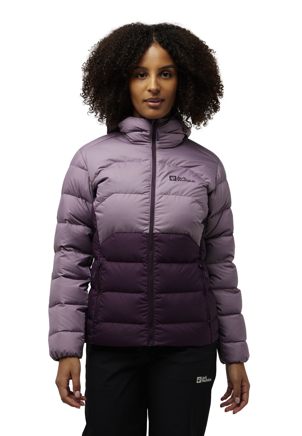 Jack Wolfskin Daunenjacke Damen Ather Down Hoody Women 2XL midnight plum midnight plum von Jack Wolfskin