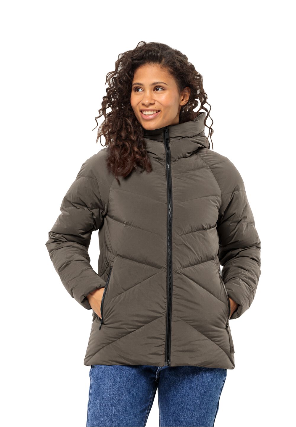 Jack Wolfskin Daunenjacke Damen Marienplatz Jacket Women L cold coffee cold coffee von Jack Wolfskin