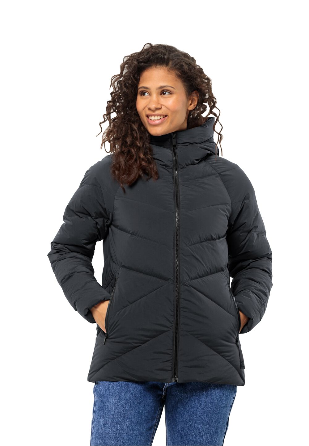 Jack Wolfskin Daunenjacke Damen Marienplatz Jacket Women M phantom phantom von Jack Wolfskin