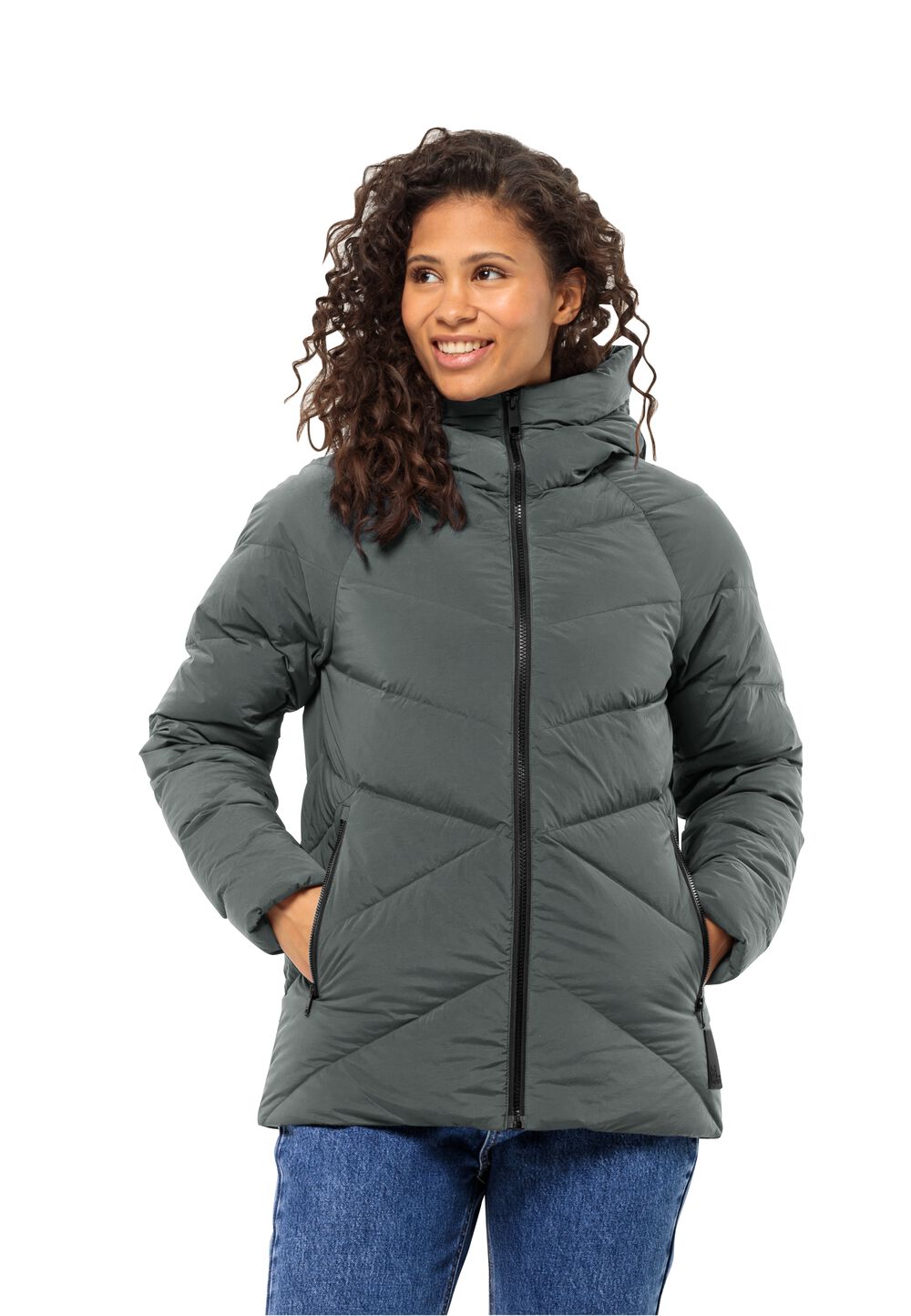 Jack Wolfskin Daunenjacke Damen Marienplatz Jacket Women RDS S slate green slate green von Jack Wolfskin