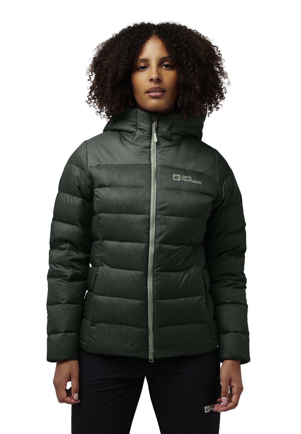 Jack Wolfskin Daunenjacke Damen Nebelhorn Down Hoody Women RDS 2XL slate green slate green von Jack Wolfskin