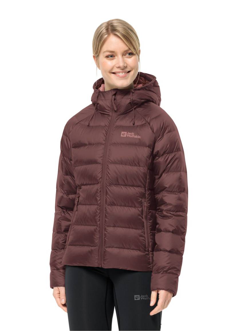 Jack Wolfskin Daunenjacke Damen Nebelhorn Down Hoody Women L dark maroon dark maroon von Jack Wolfskin