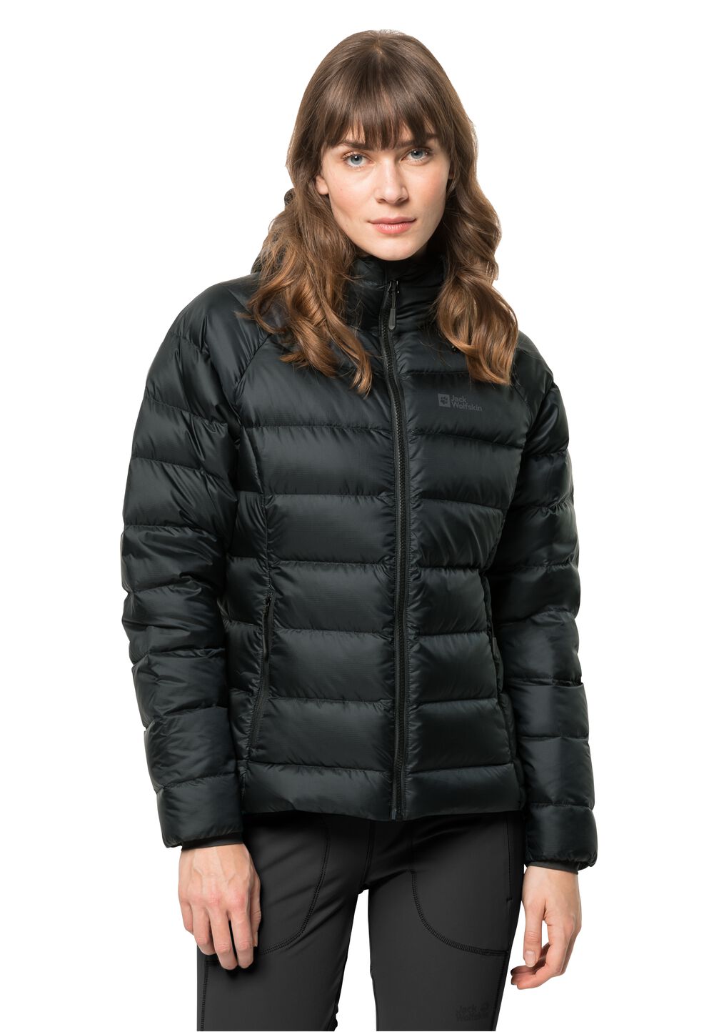 Jack Wolfskin Daunenjacke Damen Nebelhorn Down Hoody Women L black black von Jack Wolfskin