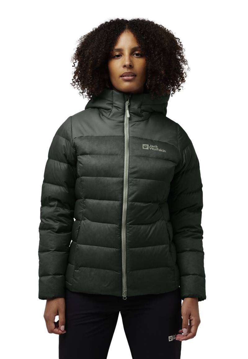 Jack Wolfskin Daunenjacke Damen Nebelhorn Down Hoody Women XL slate green slate green von Jack Wolfskin