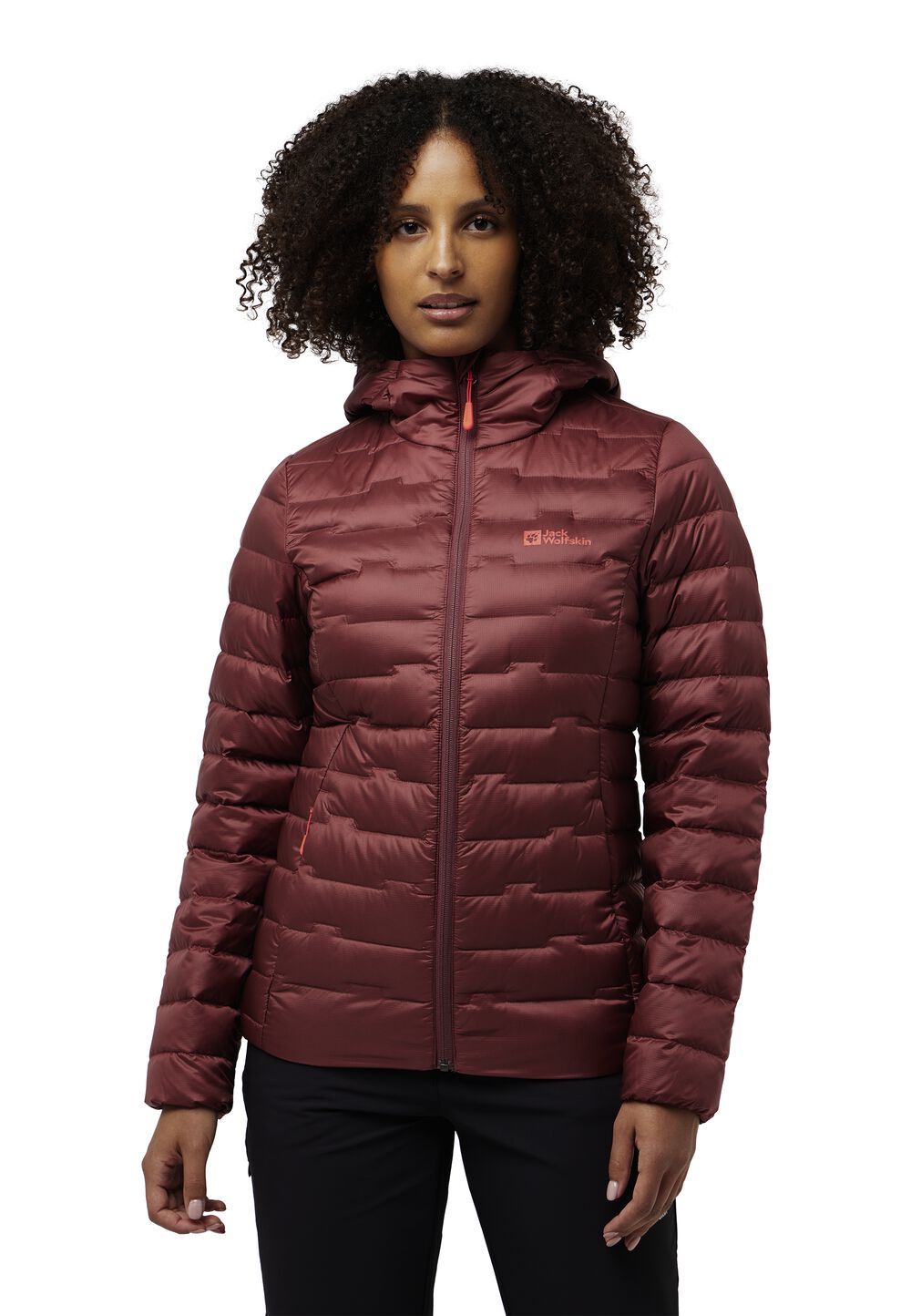 Jack Wolfskin Daunenjacke Damen Passamani Down Hoody Women 2XL red ochre red ochre von Jack Wolfskin