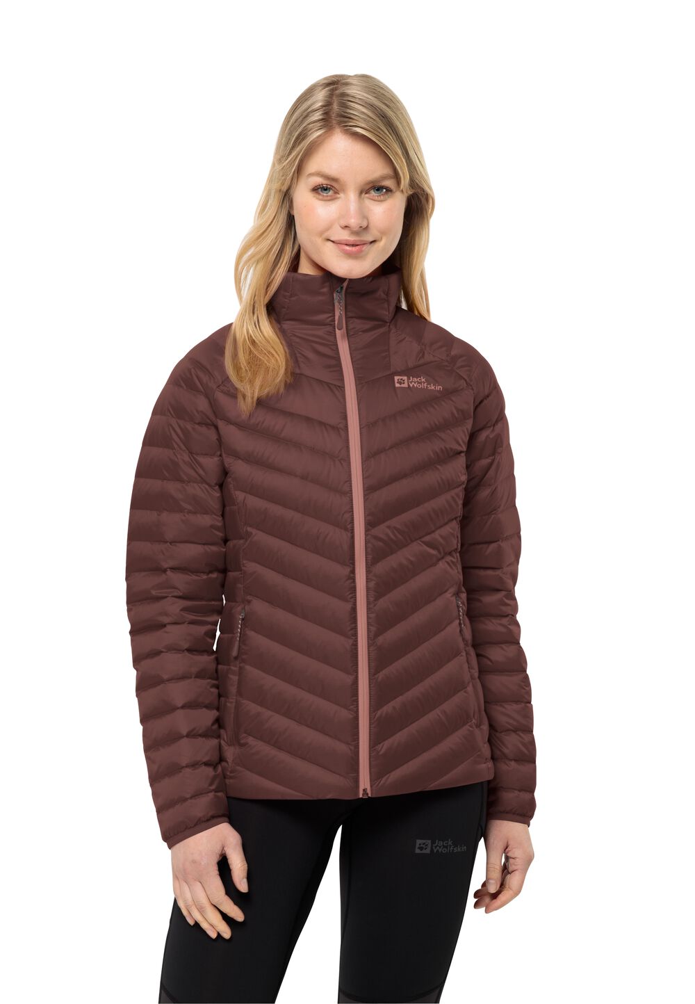 Jack Wolfskin Daunenjacke Damen Passamani Down Jacket Women L dark maroon dark maroon von Jack Wolfskin