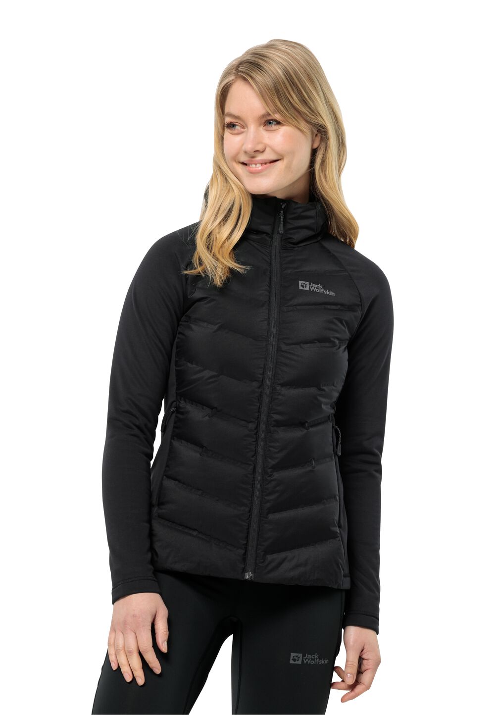 Jack Wolfskin Daunenjacke Damen Tasman Down Hybrid Women L black black von Jack Wolfskin