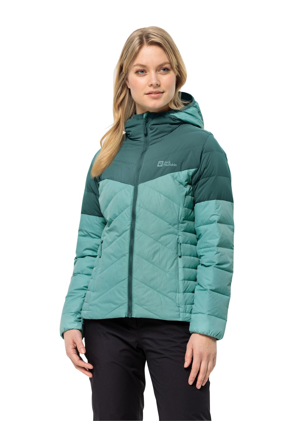 Jack Wolfskin Daunenjacke Damen Tundra Down Hoody Women M sea foam sea foam von Jack Wolfskin