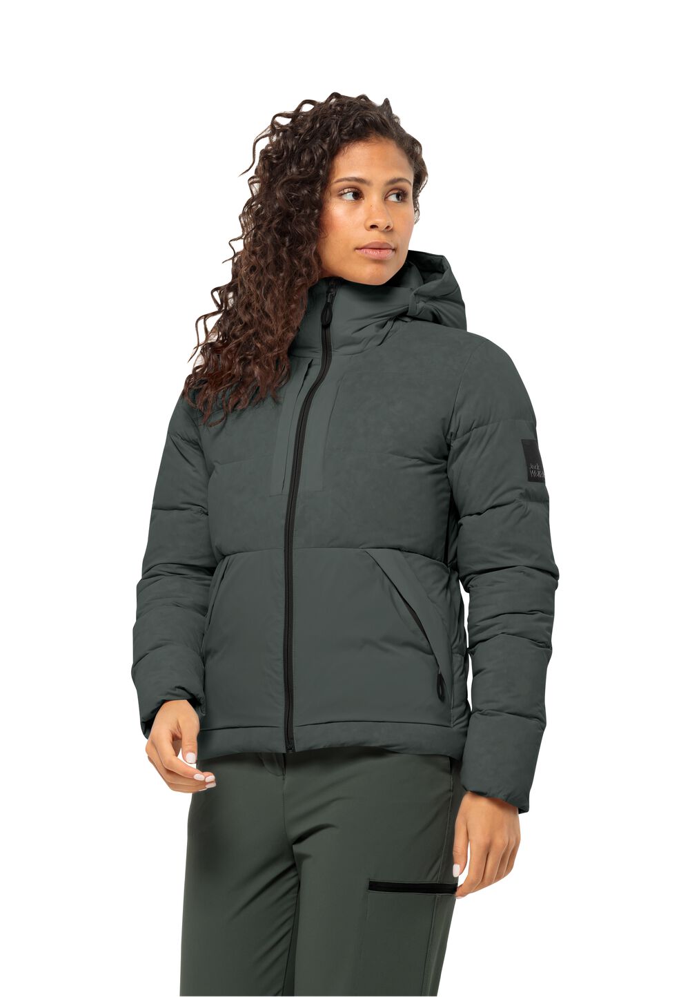 Jack Wolfskin Daunenjacke Damen Wandermood Down Jacket Women L slate green slate green von Jack Wolfskin