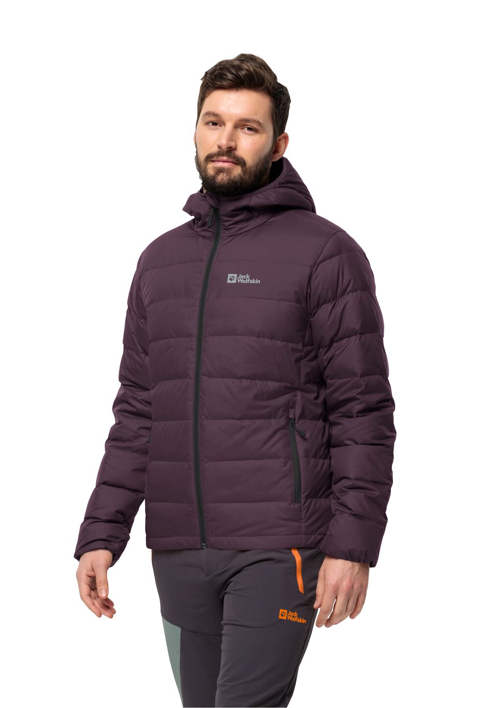 Jack Wolfskin Daunenjacke Herren Ather Down Hoody Men RDS 2XL midnight plum midnight plum von Jack Wolfskin