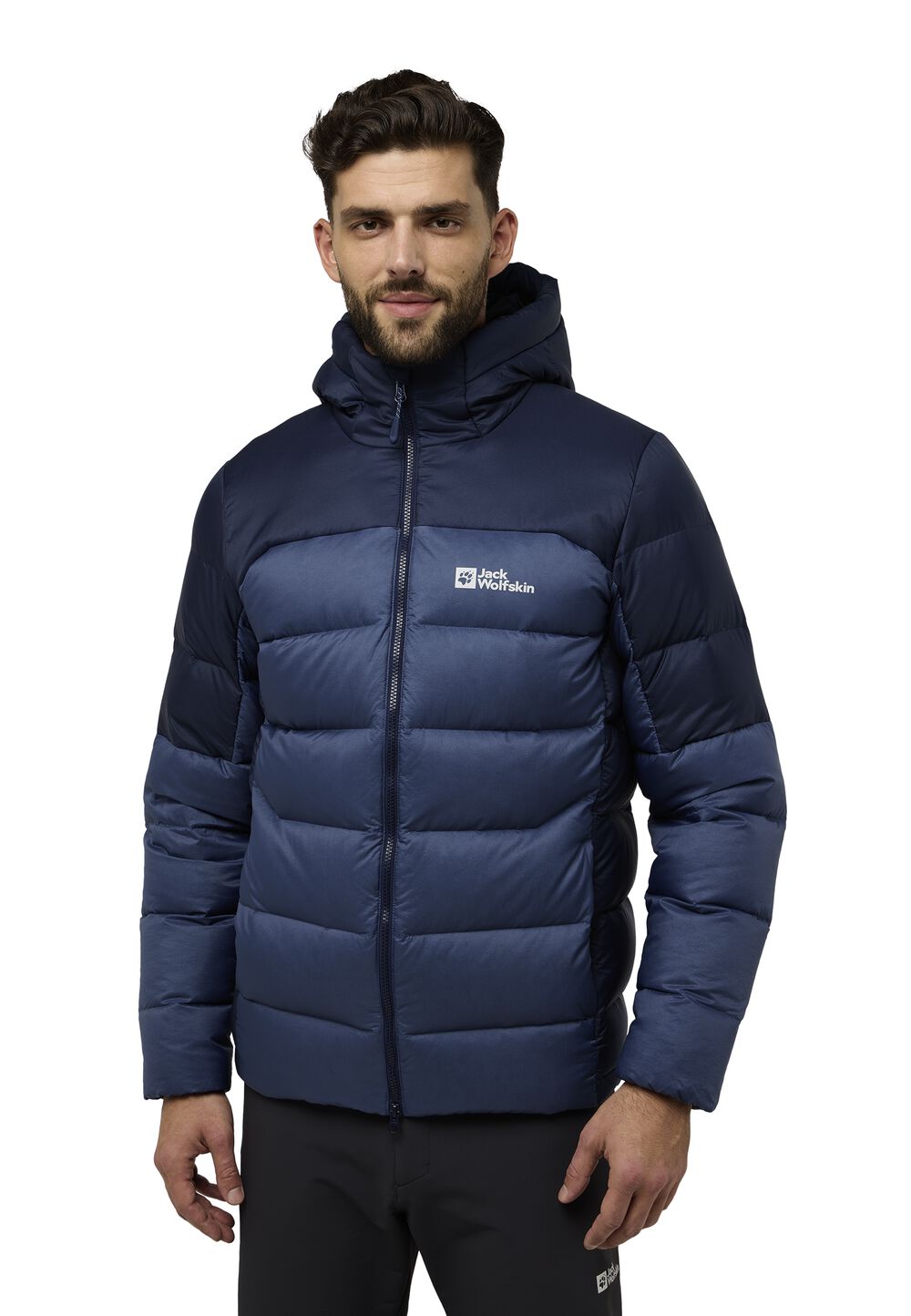 Jack Wolfskin Daunenjacke Herren Nebelhorn Down Hoody Men RDS XL nature blue nature blue von Jack Wolfskin