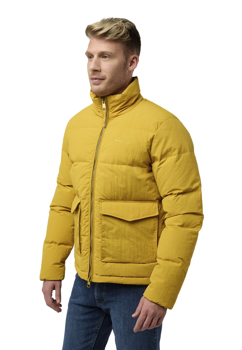 Jack Wolfskin Daunenjacke Herren Nordlicht Jacket Men RDS XL mustard mustard von Jack Wolfskin