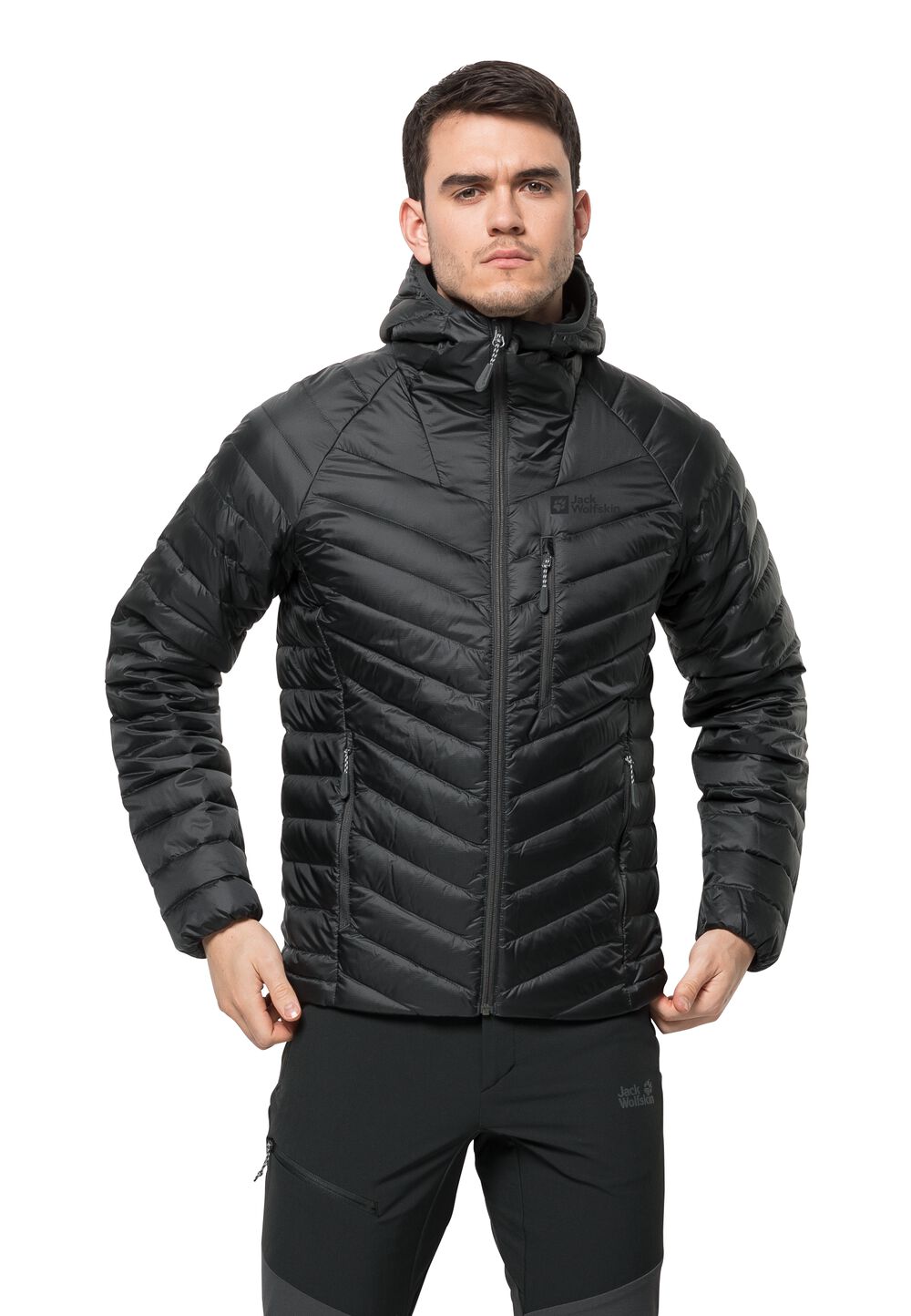 Jack Wolfskin Daunenjacke Herren Passamani Down Hoody Men XXXL phantom Phantom von Jack Wolfskin