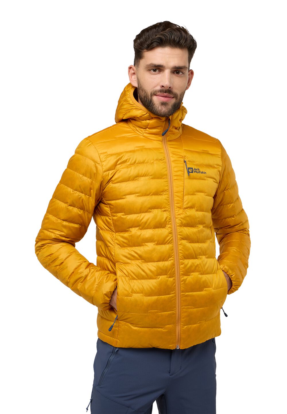 Jack Wolfskin Daunenjacke Herren Passamani Down Hoody Men RDS L safflower safflower von Jack Wolfskin