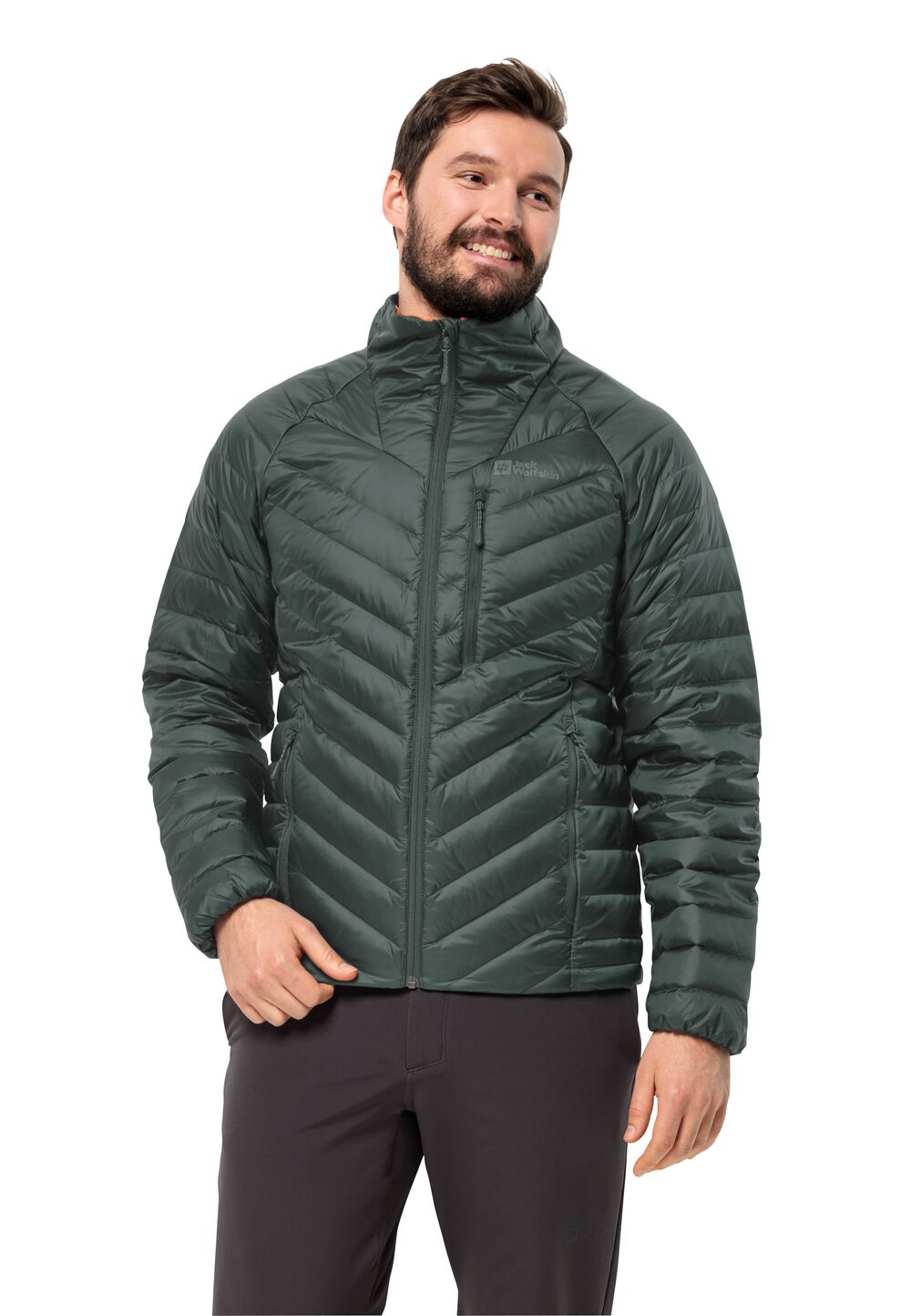 Jack Wolfskin Daunenjacke Herren Passamani Down Jacket Men M black olive black olive von Jack Wolfskin