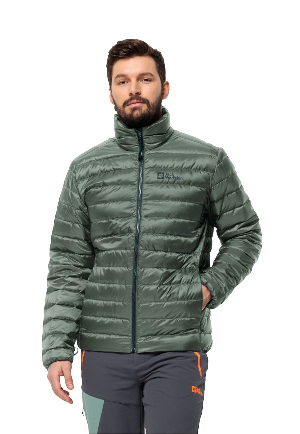 Jack Wolfskin Daunenjacke Herren Pilvi Down Jacket Men M hedge green Hedge Green von Jack Wolfskin