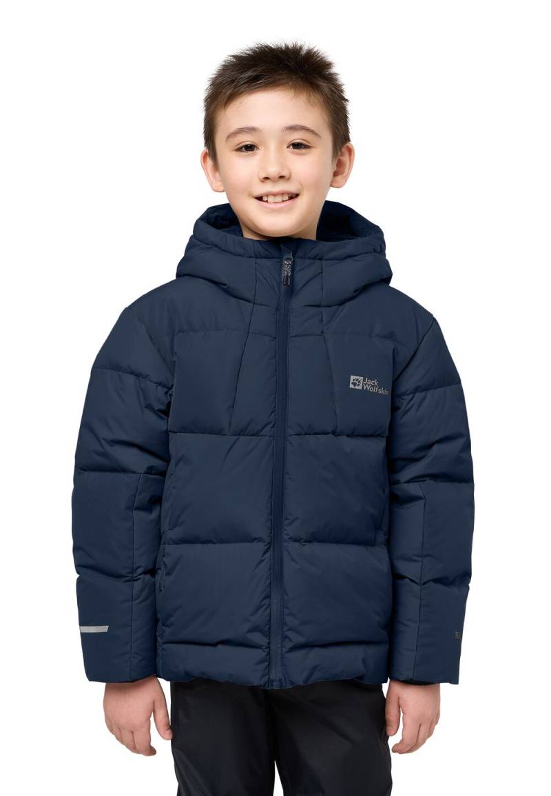 Jack Wolfskin Daunenjacke Kinder Actamic Down Jacket Kids 128 blau night blue von Jack Wolfskin