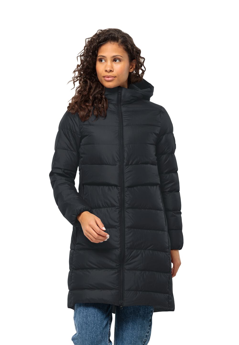 Jack Wolfskin Daunenmantel Damen Lenauplatz Coat Women L phantom Phantom von Jack Wolfskin