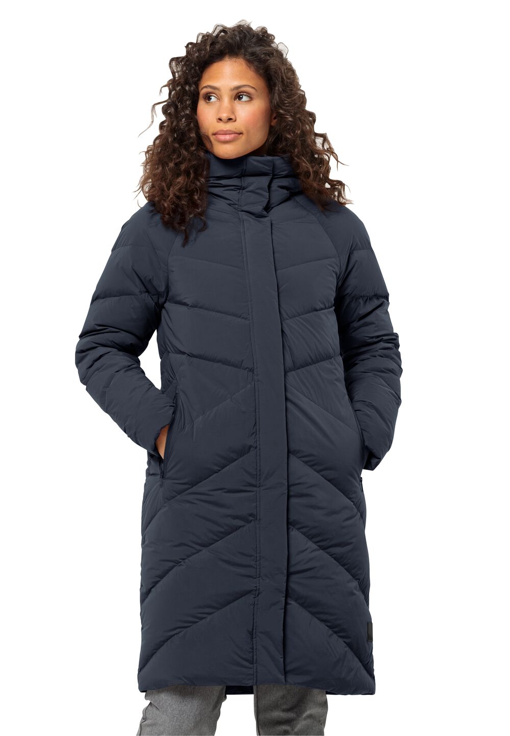 Jack Wolfskin Daunenmantel Damen Marienplatz Coat Women RDS M blau night blue von Jack Wolfskin