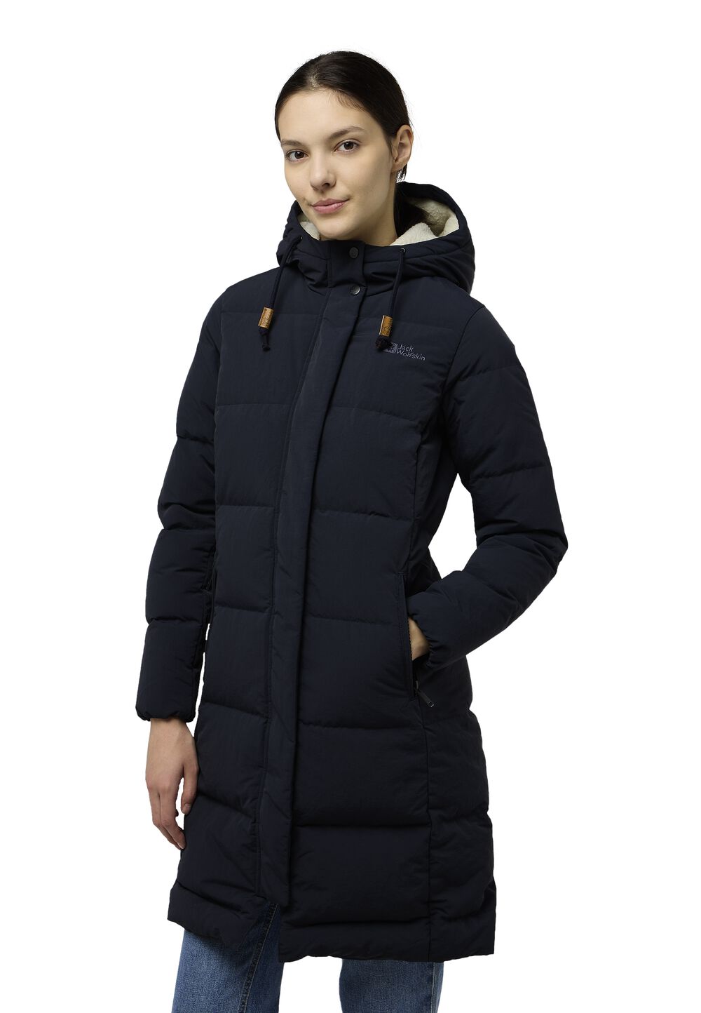 Jack Wolfskin Daunenmantel Damen Nordlicht Coat Women 2XL dark navy dark navy von Jack Wolfskin