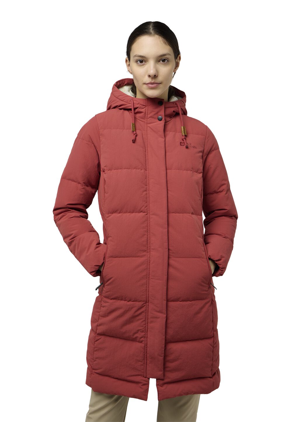 Jack Wolfskin Daunenmantel Damen Nordlicht Coat Women RDS 2XL red coral red coral von Jack Wolfskin