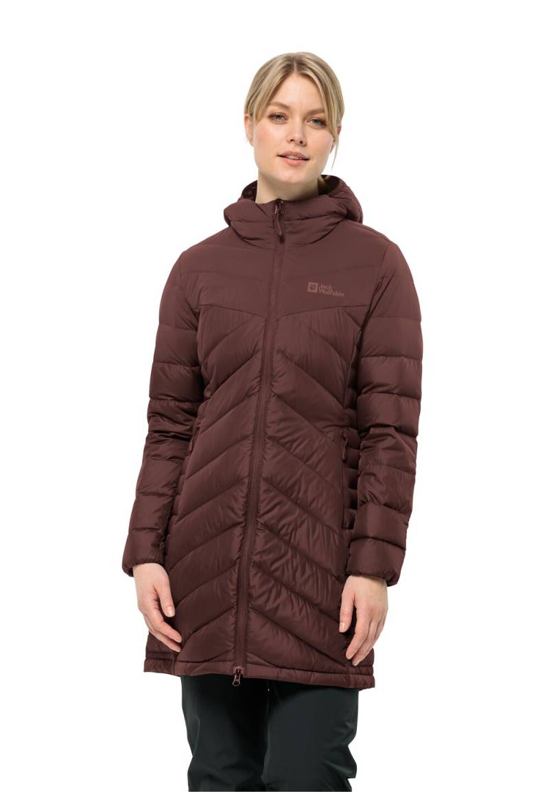 Jack Wolfskin Daunenmantel Damen Tundra Down Coat Women L dark maroon dark maroon von Jack Wolfskin