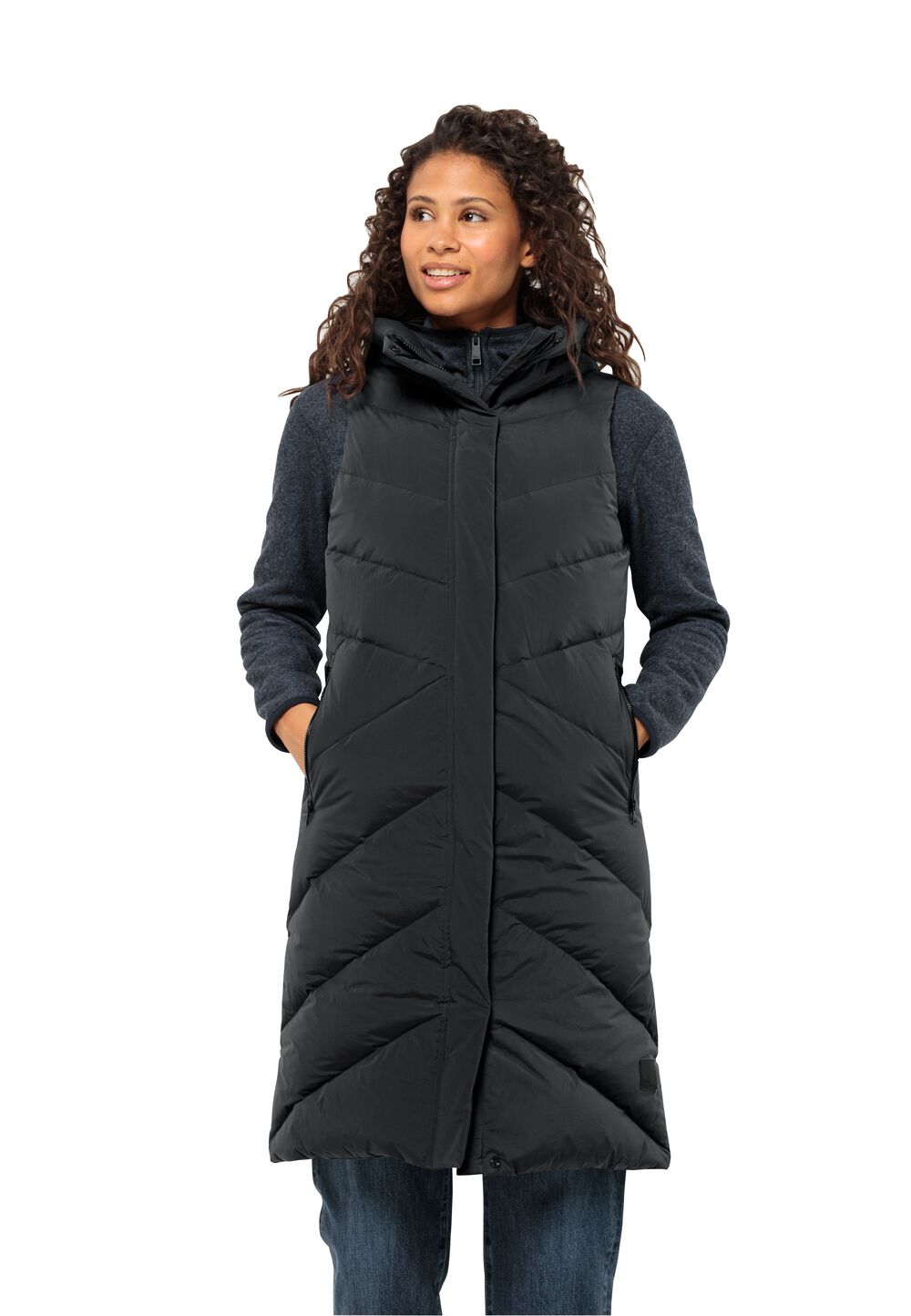 Jack Wolfskin Daunenweste Damen Marienplatz Vest Women RDS M phantom Phantom von Jack Wolfskin