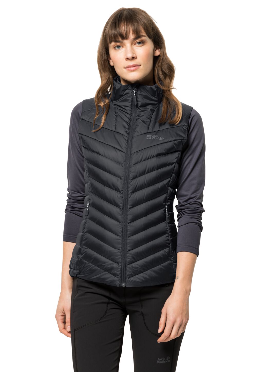 Jack Wolfskin Daunenweste Damen Passamani Down Vest Women XL black black von Jack Wolfskin