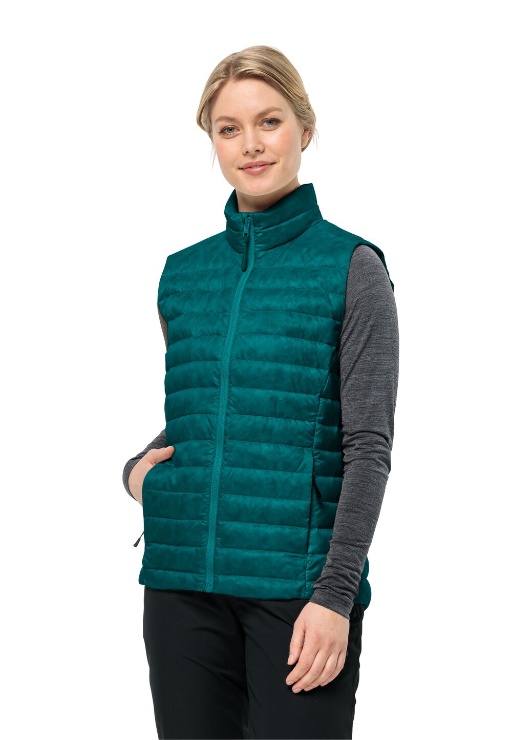 Jack Wolfskin Daunenweste Damen Pilvi Down Vest Women RDS L sea green sea green von Jack Wolfskin