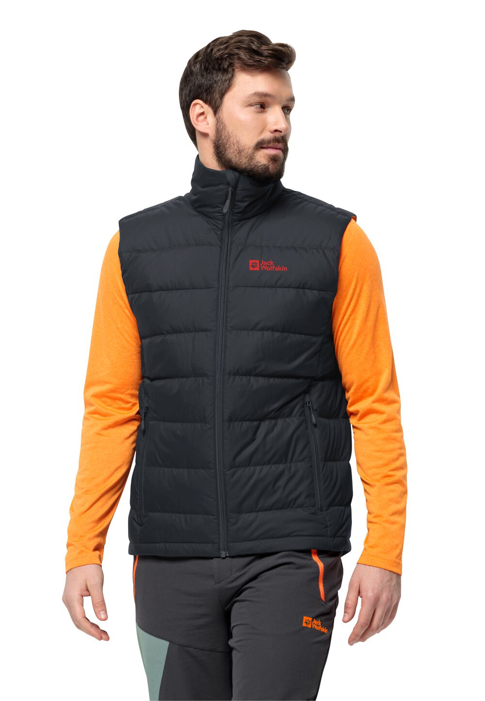 Jack Wolfskin Daunenweste Herren Ather Down Vest Men RDS L phantom Phantom von Jack Wolfskin