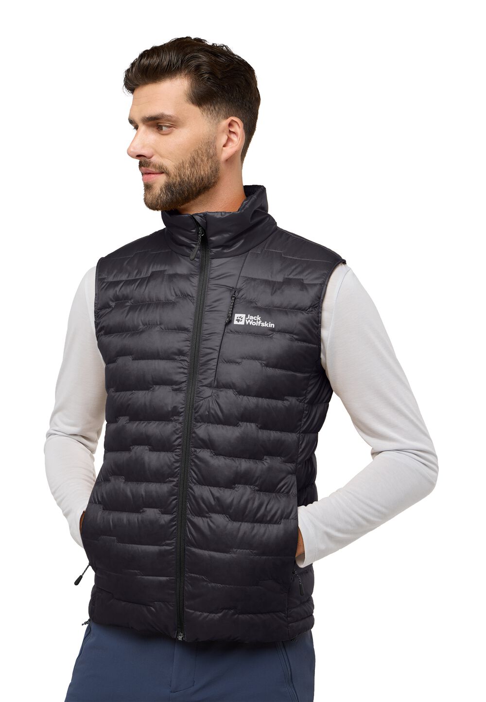 Jack Wolfskin Daunenweste Herren Passamani Down Vest Men RDS 3XL phantom Phantom von Jack Wolfskin