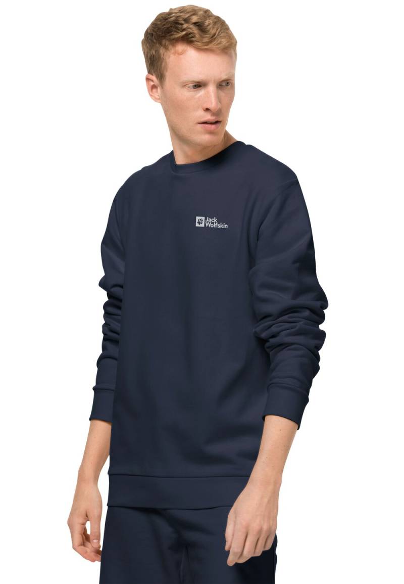 Jack Wolfskin Essential Crewneck Men L blau night blue von Jack Wolfskin