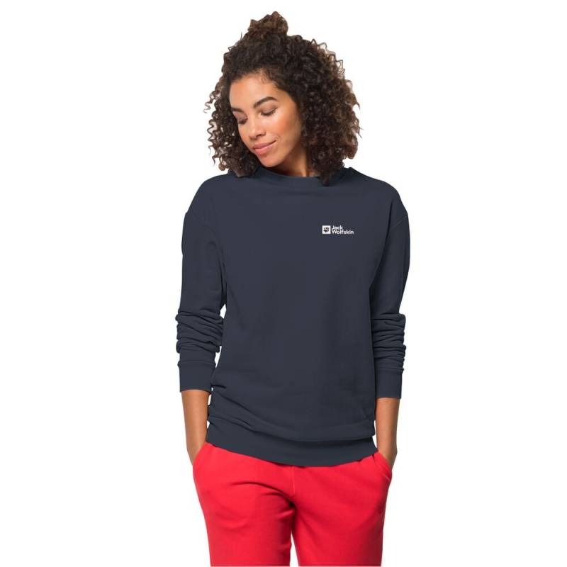 Jack Wolfskin Essential Crewneck Women 2XL blau night blue von Jack Wolfskin