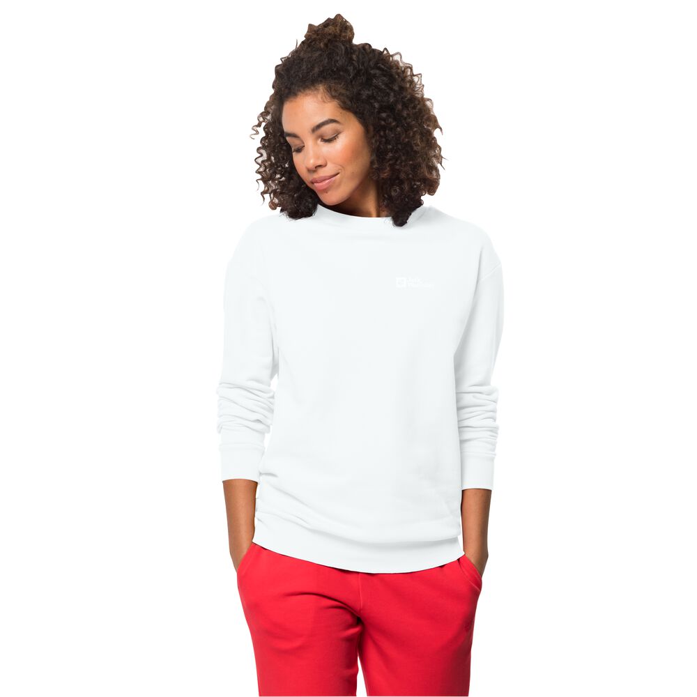 Jack Wolfskin Essential Crewneck Women 2XL white rush White Rush von Jack Wolfskin