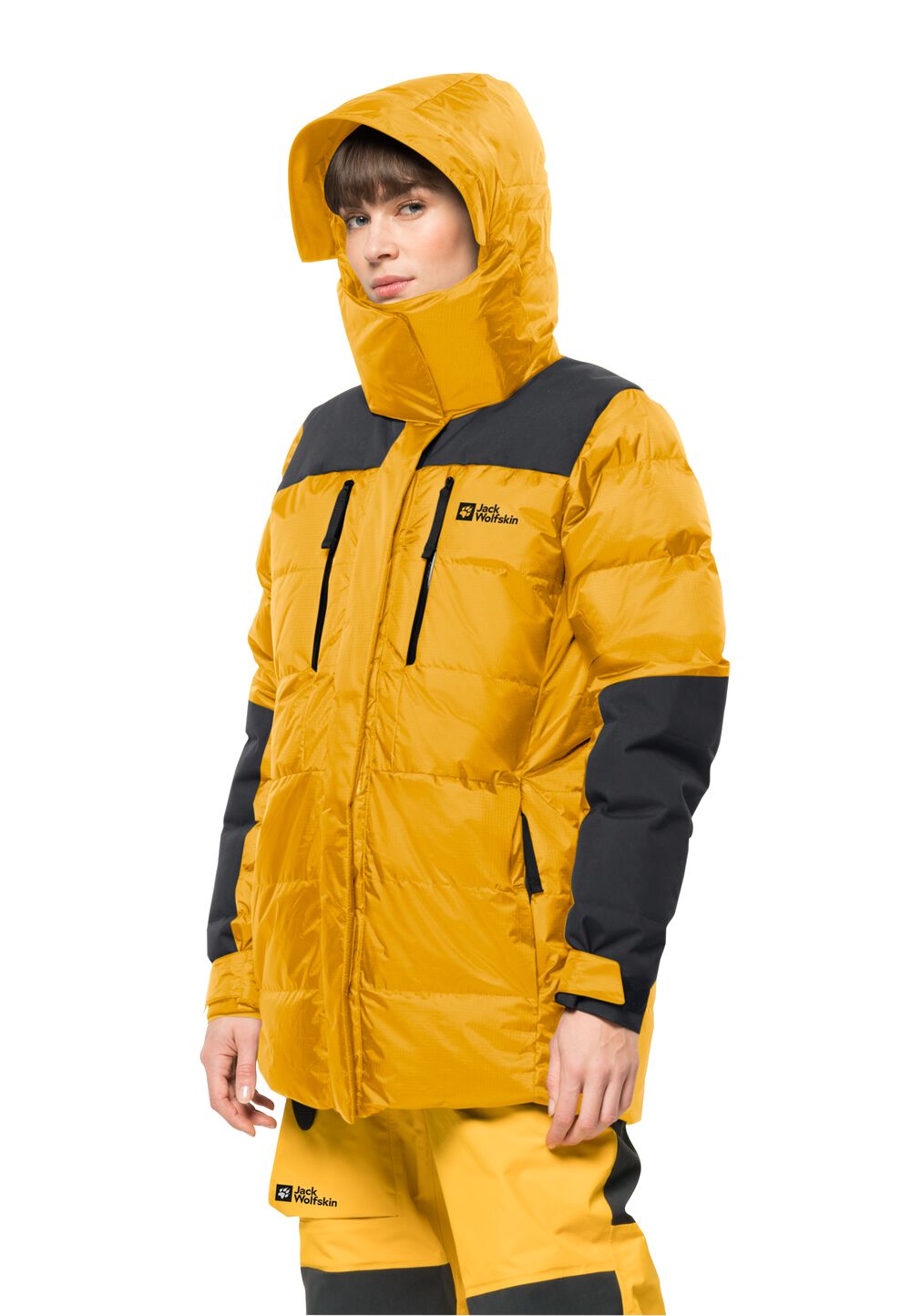 Jack Wolfskin Expeditions-Daunenjacke Damen 1995 Series Cook Jacket Women L gelb burly yellow XT von Jack Wolfskin