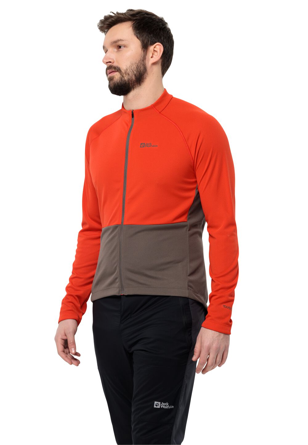 Jack Wolfskin Fahrrad-Funktionsjacke Herren Morobbia FZ L/S Men L rot strong red von Jack Wolfskin