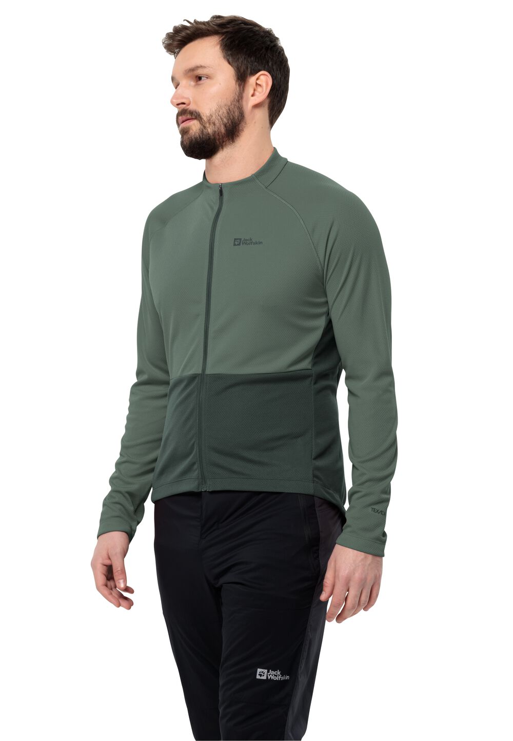 Jack Wolfskin Fahrrad-Funktionsjacke Herren Morobbia FZ L/S Men M hedge green hedge green von Jack Wolfskin