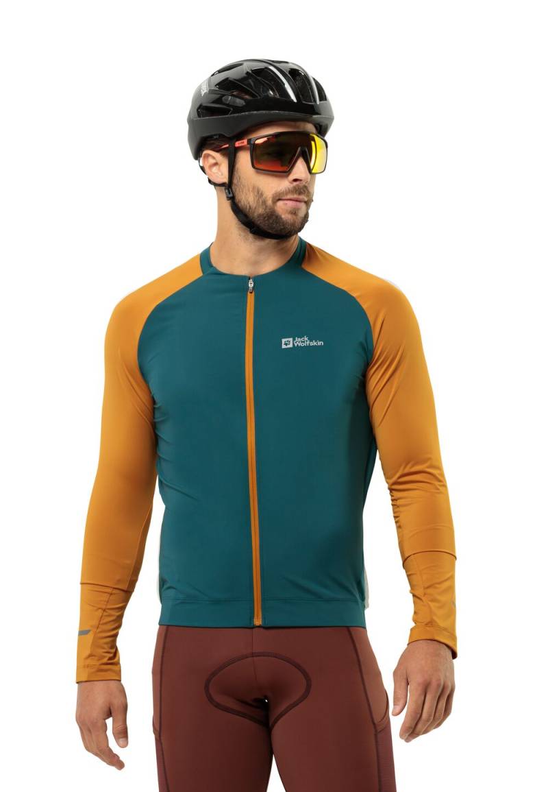 Jack Wolfskin Fahrrad-Funktionsshirt Herren Gravex FZ L/S Men XL emerald Emerald von Jack Wolfskin