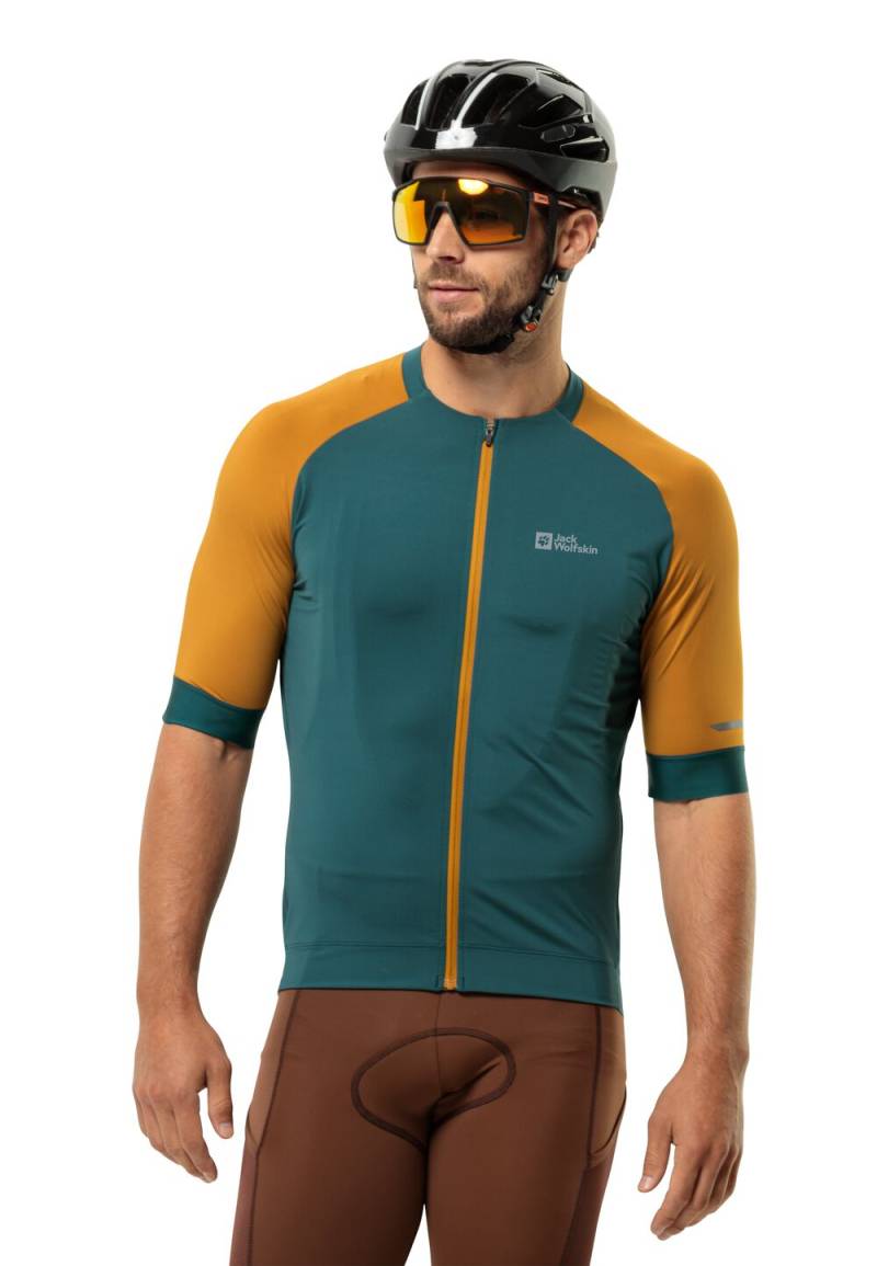 Jack Wolfskin Fahrrad-Funktionsshirt Herren Gravex FZ S/S Men S emerald Emerald von Jack Wolfskin