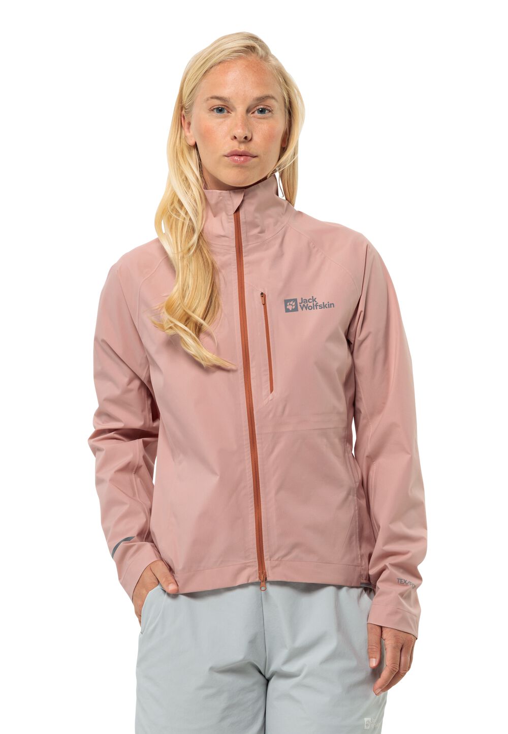 Jack Wolfskin Fahrrad-Regenjacke Damen Gravex 2.5L Jacket Women L rose dawn Rose Dawn von Jack Wolfskin