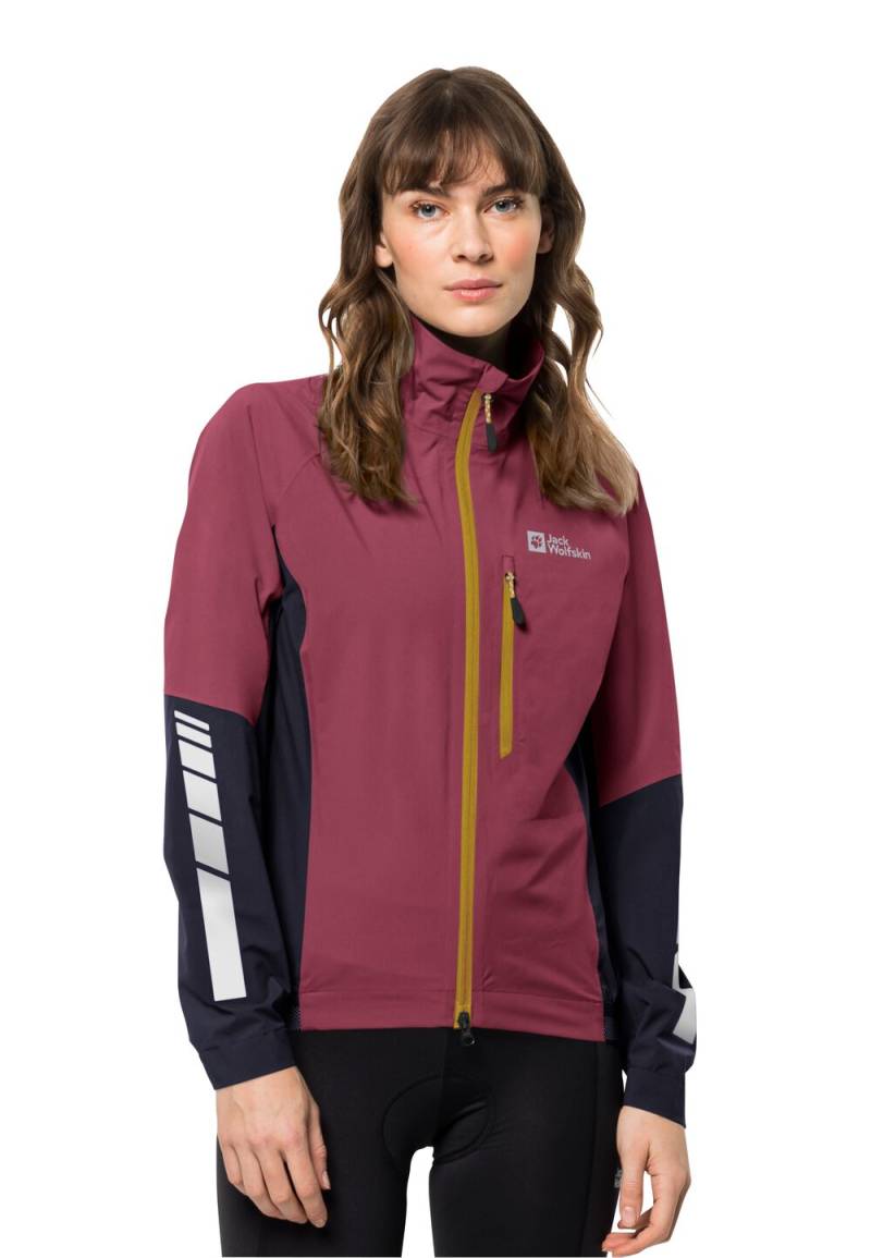 Jack Wolfskin Fahrrad-Regenjacke Damen Morobbia 2.5L Jacket Women L sangria red sangria red von Jack Wolfskin