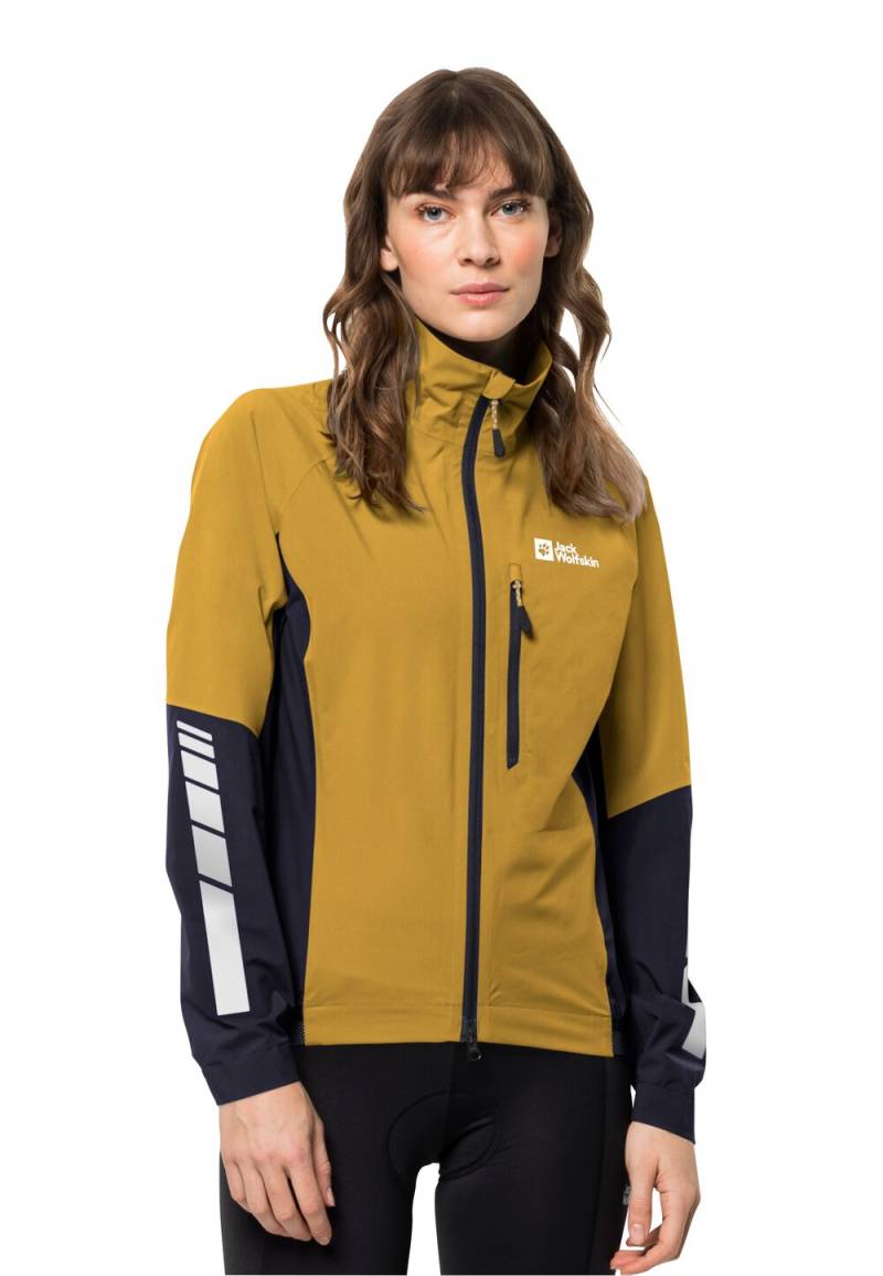 Jack Wolfskin Fahrrad-Regenjacke Damen Morobbia 2.5L Jacket Women M golden spice golden spice von Jack Wolfskin