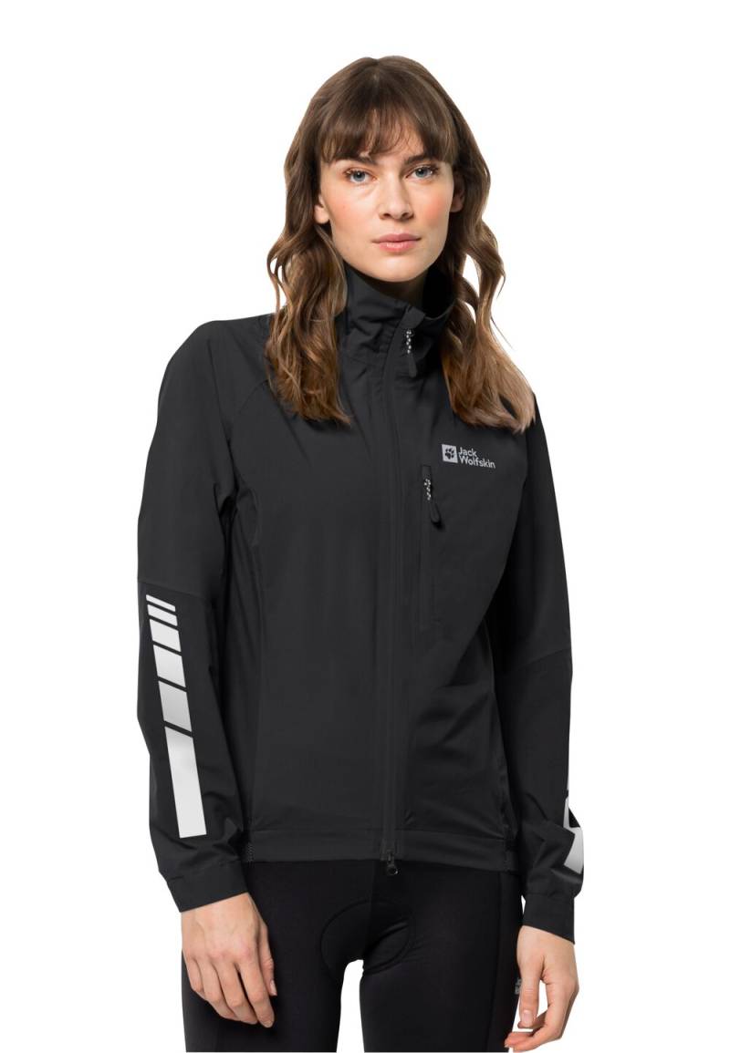 Jack Wolfskin Fahrrad-Regenjacke Damen Morobbia 2.5L Jacket Women M black black von Jack Wolfskin