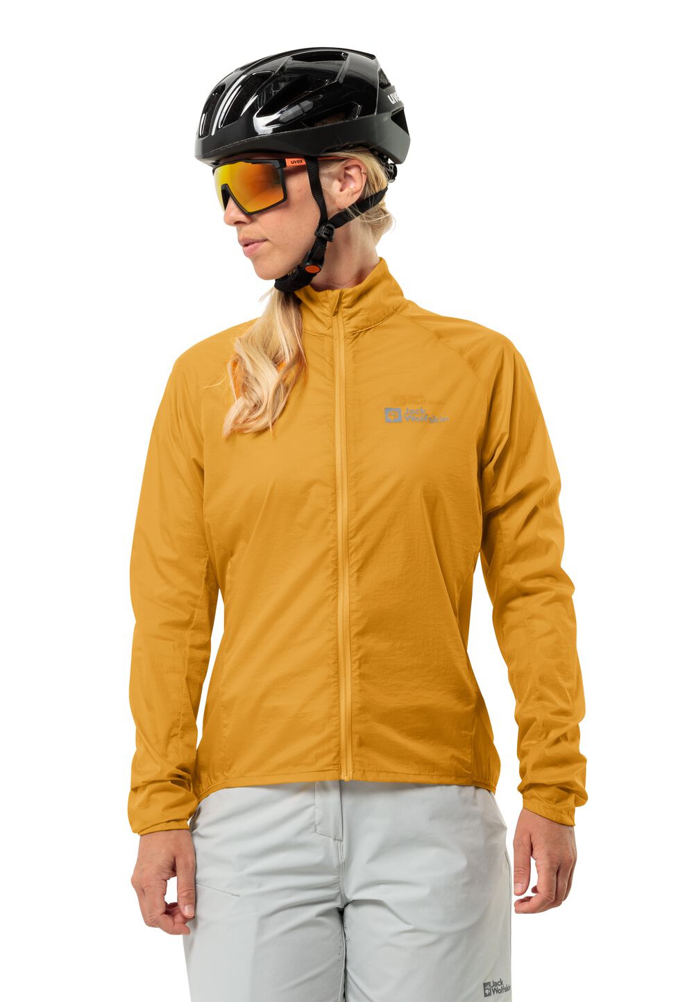 Jack Wolfskin Fahrrad-Softshelljacke Damen Gravex Wind Jacket Women L curry Curry von Jack Wolfskin