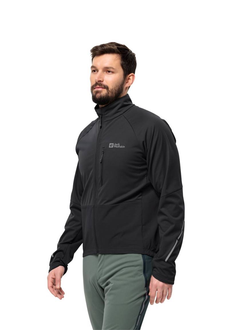 Jack Wolfskin Fahrrad-Softshelljacke Herren Morobbia Jacket Men L black black von Jack Wolfskin