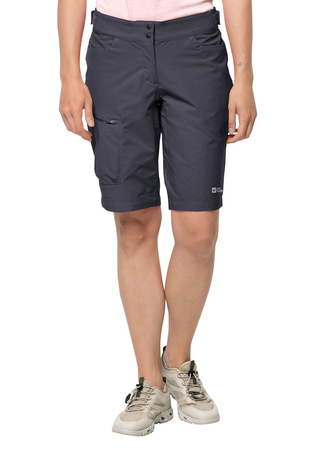 Jack Wolfskin Fahrrad-Softshellshorts Damen Tourer Shorts Women 34 graphite graphite von Jack Wolfskin