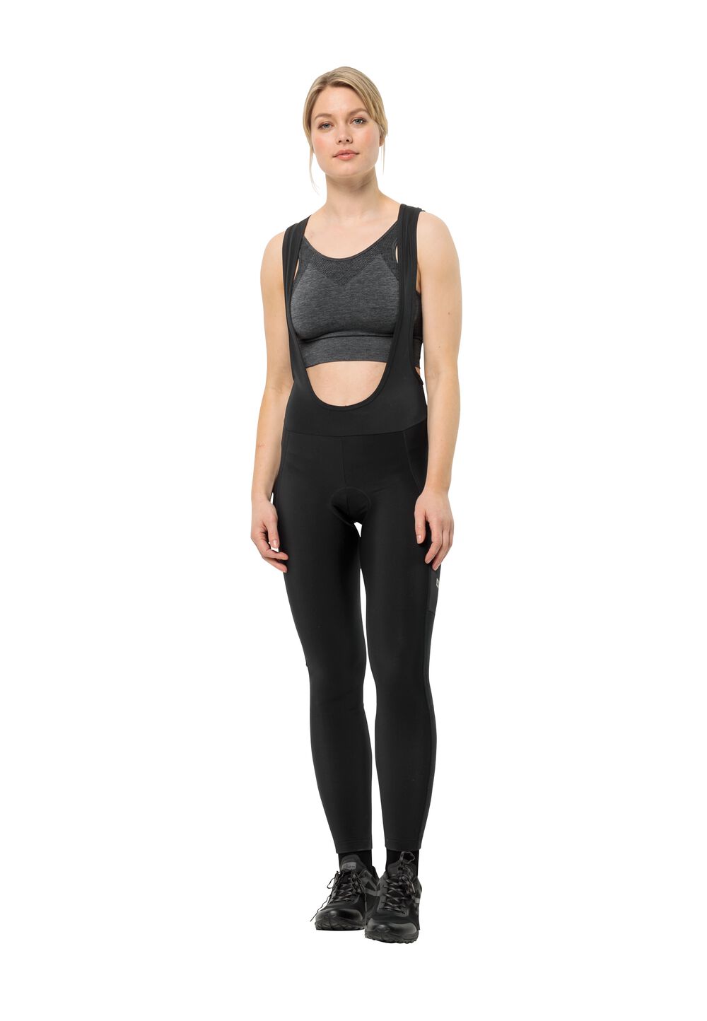 Jack Wolfskin Fahrradhose Damen Morobbia BIB Tights Women L black black von Jack Wolfskin