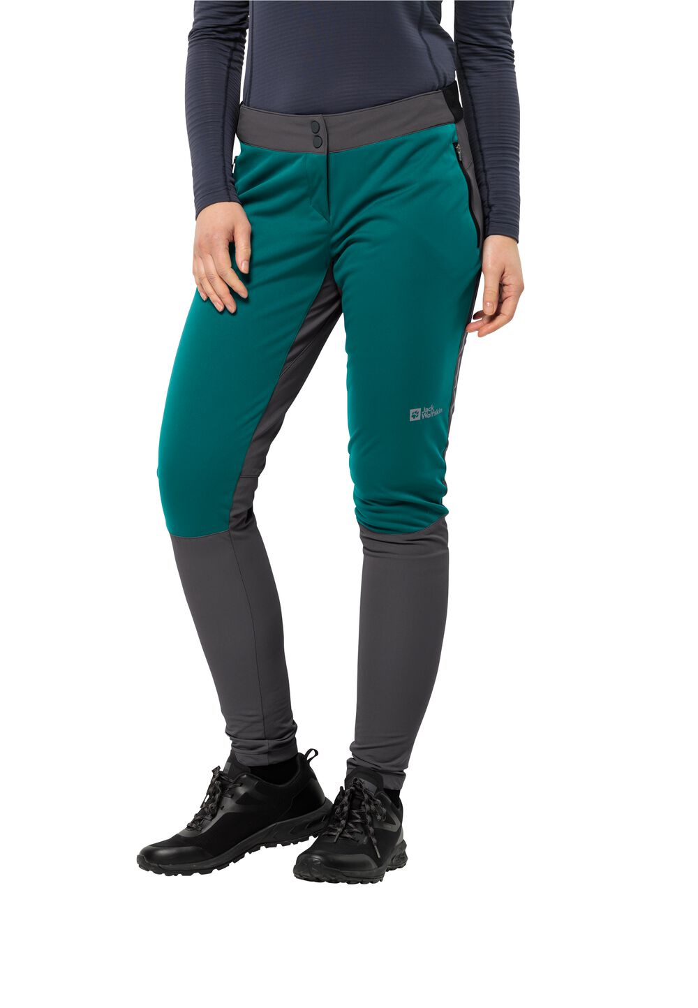 Jack Wolfskin Fahrradhose Damen Morobbia Pants Women 38 sea green sea green von Jack Wolfskin